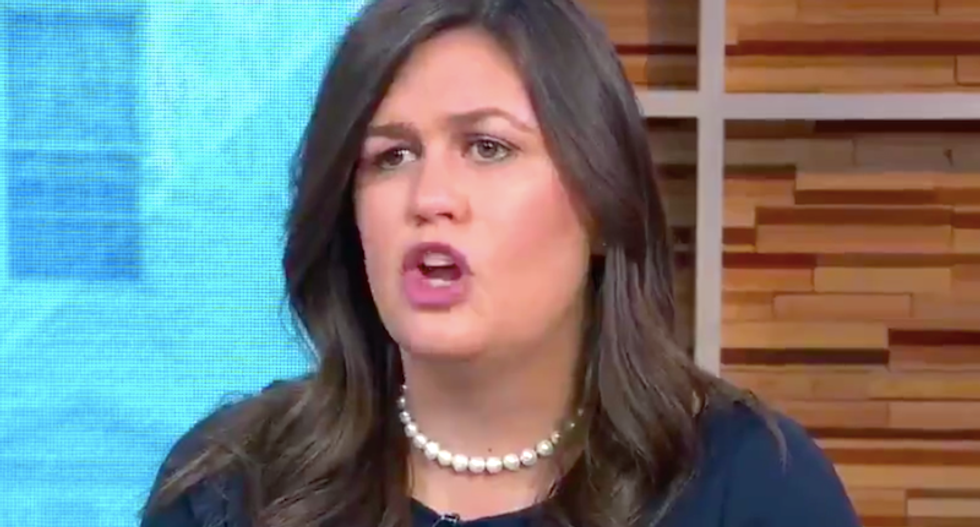 ABC's George Stephanopoulos confronts Sarah Sanders with evidence Trump always sides with accused rapists -- and she changes the subject