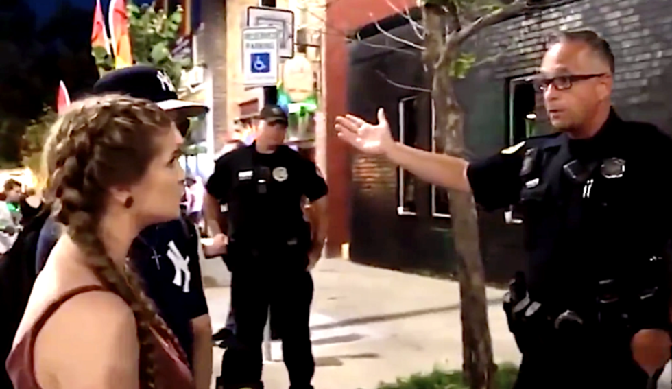 WATCH: Cop goes viral after calmly shutting down Trump-loving ‘Gun Girl’ with some simple logic