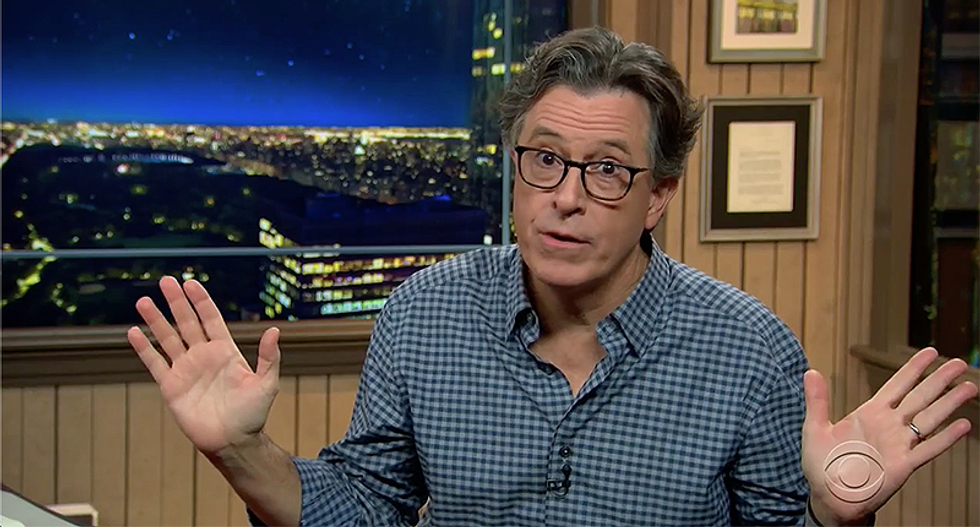 'Trump brought a whole new meaning to white noise': Colbert says president gave crackheads a bad name