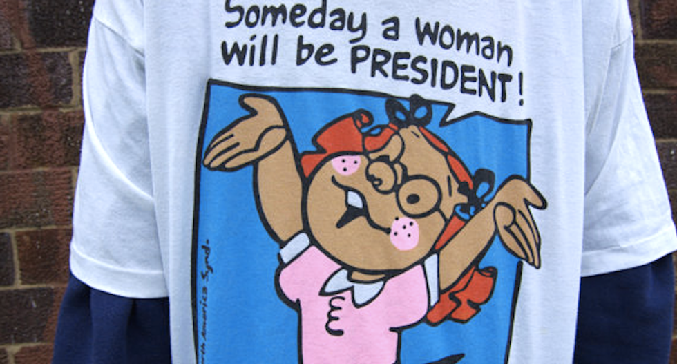 'Someday a woman will be president' T-shirts banned by Walmart in 1995 for offending 'family values'