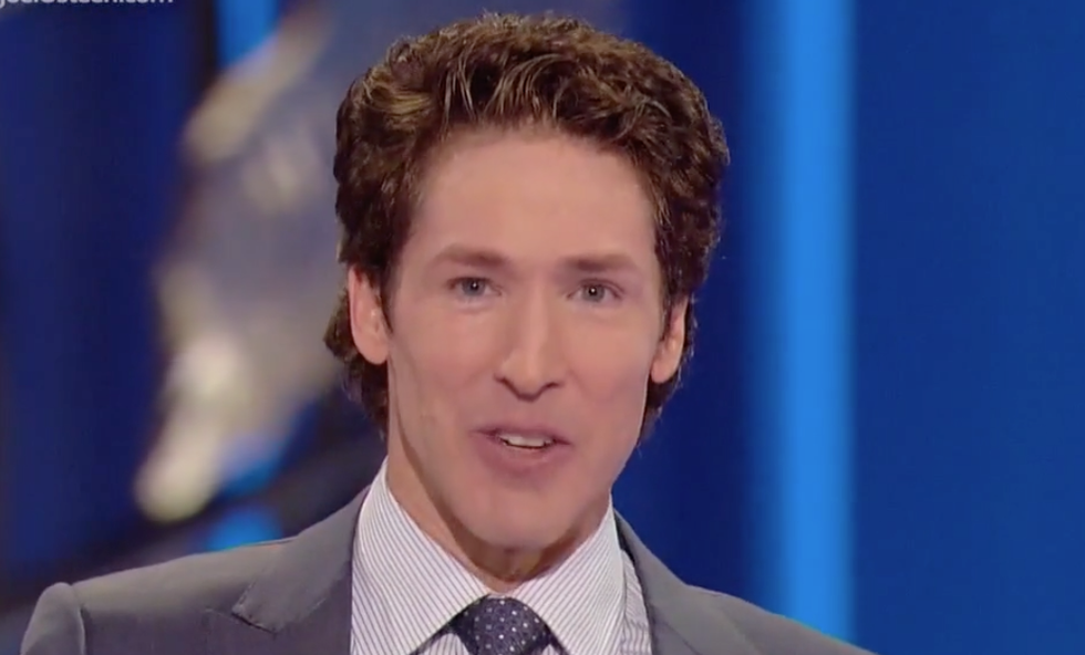 'Take it as a compliment': Joel Osteen tells victims Harvey was sign God 'knows you can handle it'