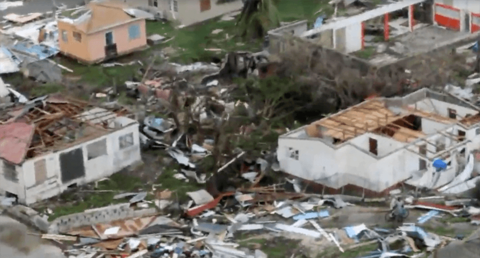 WATCH: Barbuda's Prime Minister takes aerial tour of Irma destruction - Island 'is literally rubble’