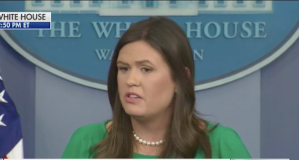 Sarah Sanders storms out of press briefing after berating the media for being ‘divisive’