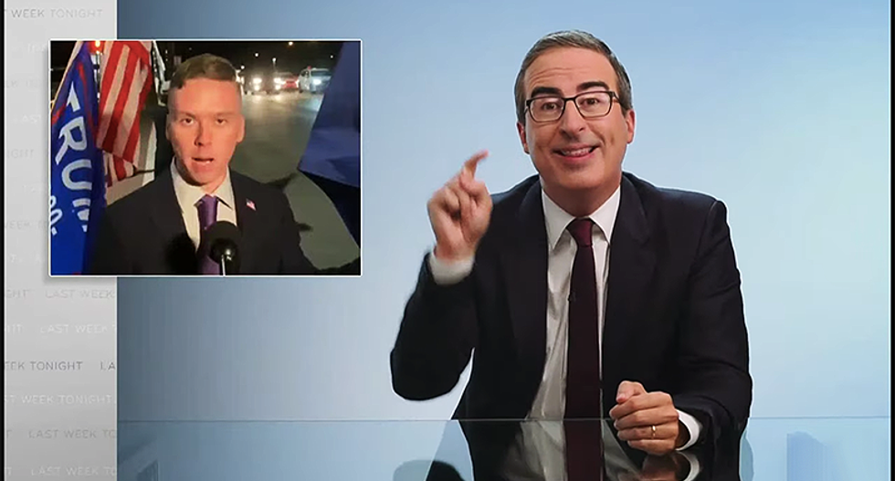 John Oliver shames Trump supporter calling COVID-19 'fear-mongering' while holding vigil outside president's hospital