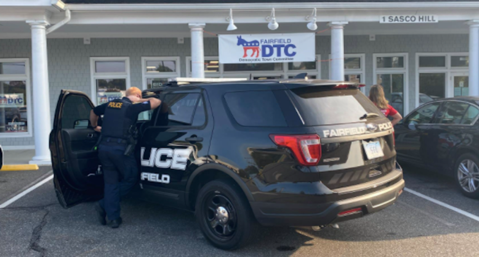 Trump-loving chiropractor goes berserk after seeing Biden-Harris signs at Democratic campaign office