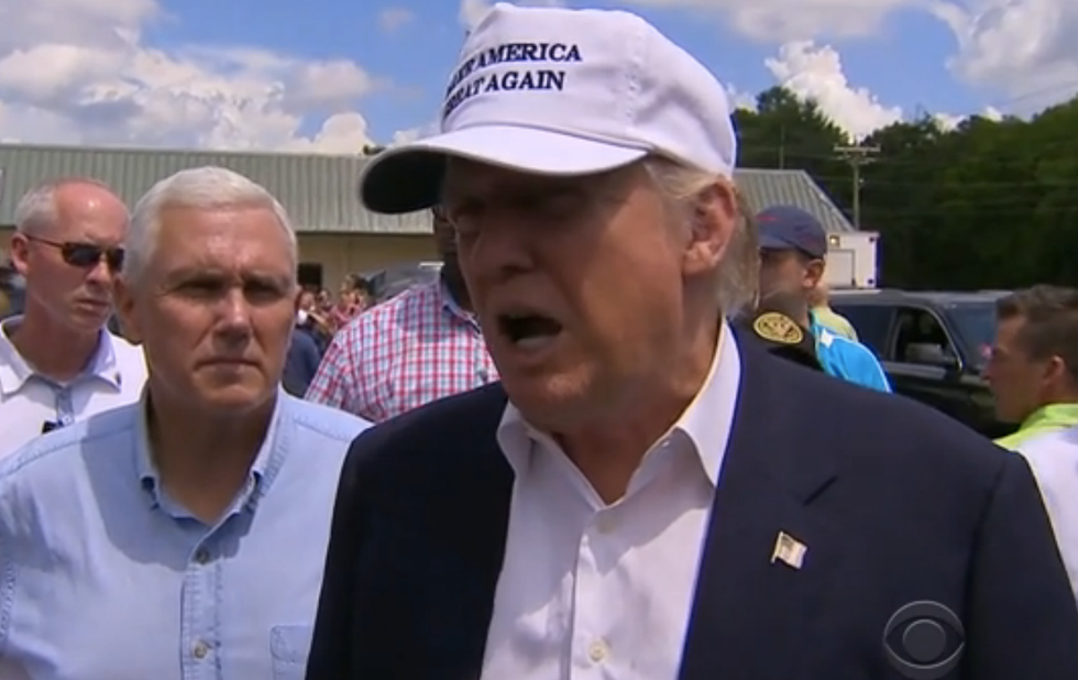 'Where is the f*cking check?': Louisiana relief worker spits fire over Trump's flood zone 'photo op'