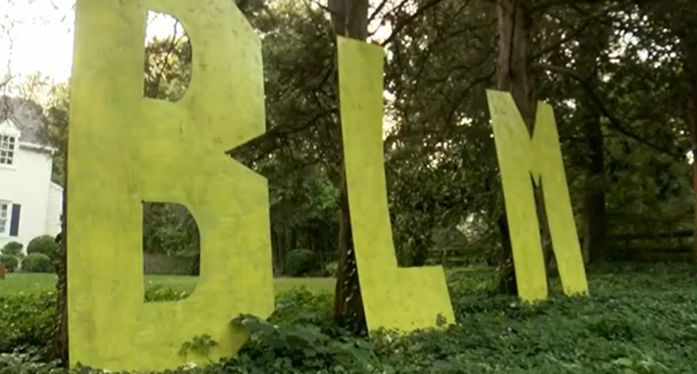 Here's what happened when a Virginia couple built an enormous Black Lives Matter sign on their lawn
