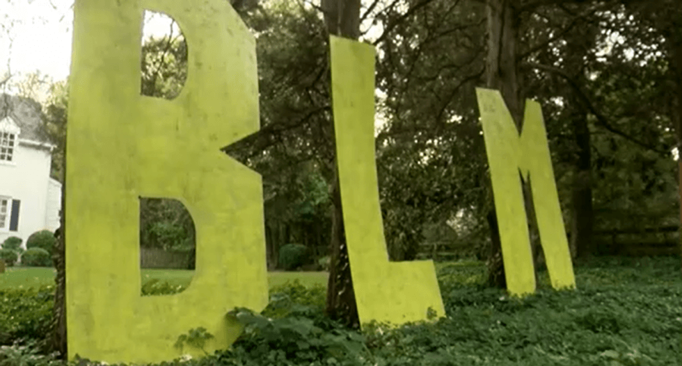 Here's what happened when a Virginia couple built an enormous Black Lives Matter sign on their lawn