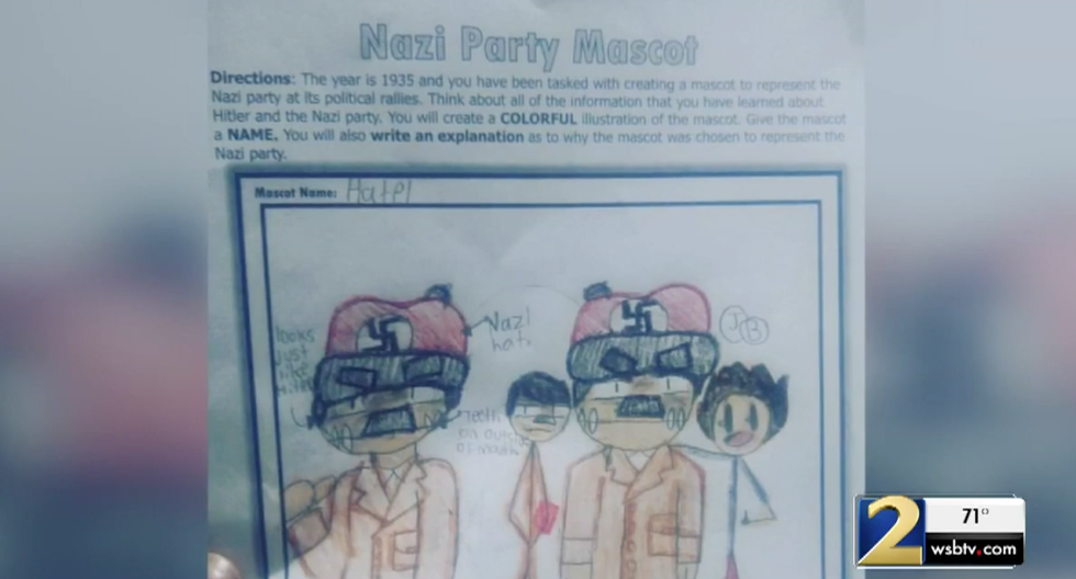 Georgia school makes sixth-graders create Nazi mascots -- and parents are furious