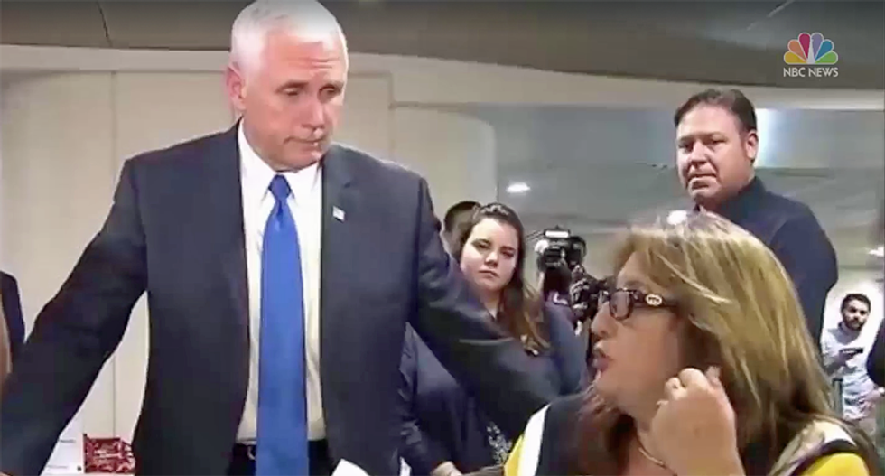 WATCH: Pence's photo op with Puerto Rico survivors gets awkward as hurricane victim chastises him