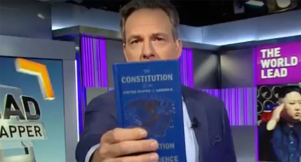 Jake Tapper shames Trump's attack on the media by whipping out the Constitution: 'You might want to look into it'