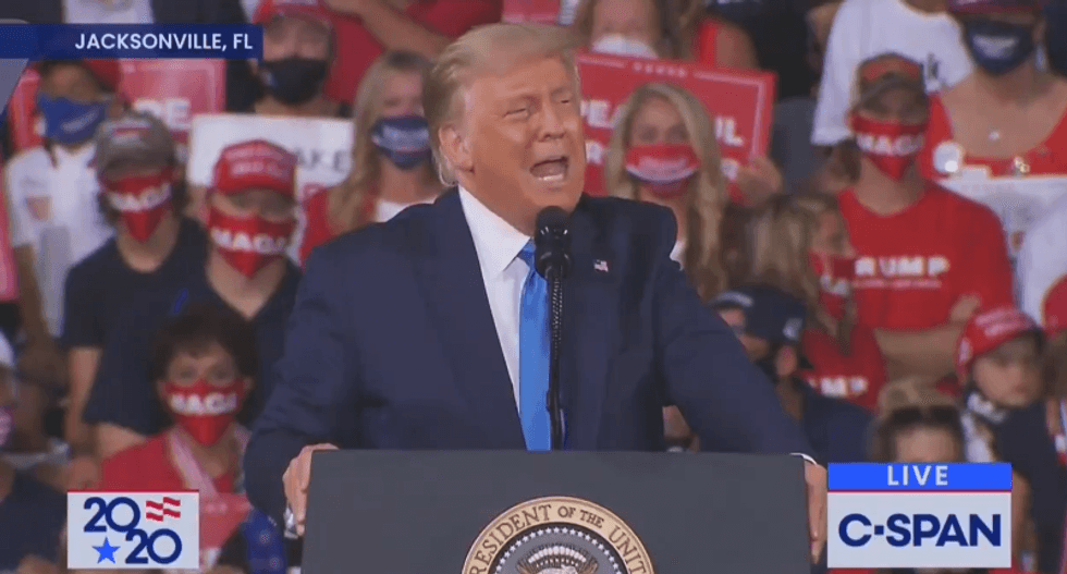 Trump slammed for once again mocking journalist getting shot: 'Provocateur in a diaper'