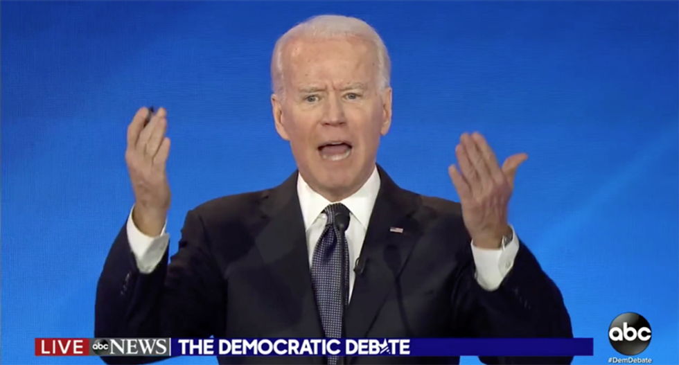 Joe Biden receives standing ovation for Lt Col Vindman at #DemDebate
