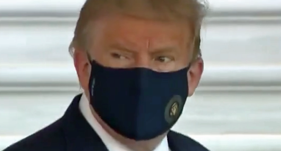 Trump didn't like the two questions reporters shouted as he left Walter Reed: report