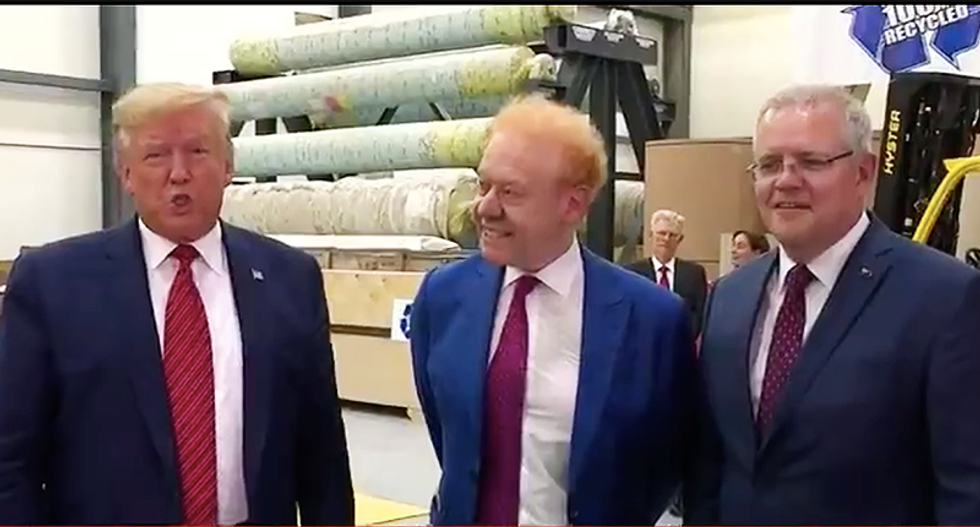 'Morrison in the USA sucking up to Trump': Aussies furious to see prime minister campaigning for Trump