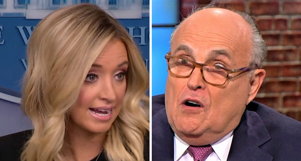 Trump bypasses Kayleigh McEnany — dictates ‘hospital bed’ statement to Rudy Giuliani: report