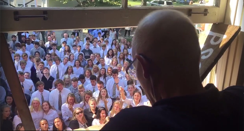 WATCH: 400 Tennessee students sing moving tribute to teacher in final days of cancer battle