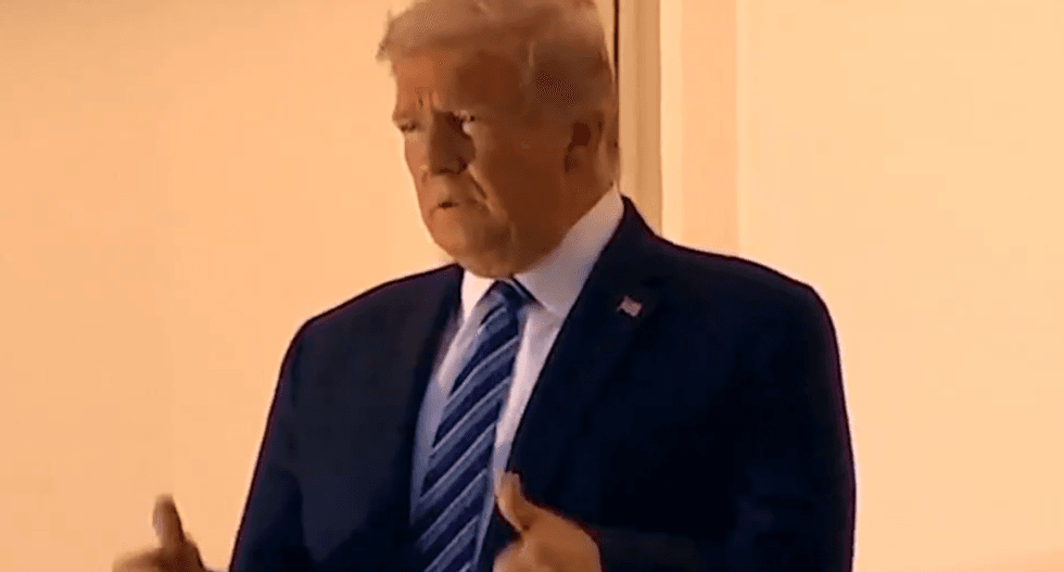 Video of Trump’s return to the White House appears to show him ‘wincing in pain’ and ‘gasping for air’: reports