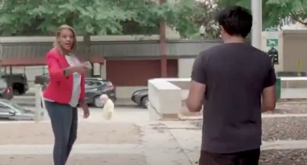 'We're done!' GOP candidate for John Lewis' seat storms from interview when asked about her conspiracy theories