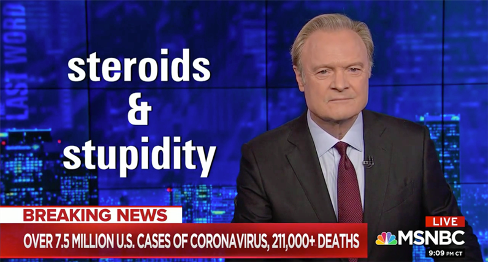 'Steroids and stupidity': MSNBC anchor warns Trump is 'panicking on steroids' as he tanks in the polls