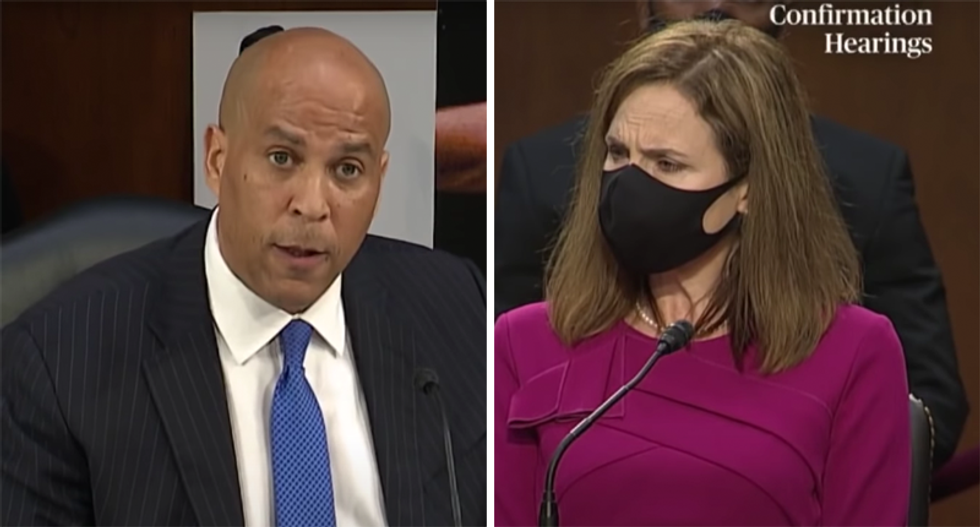 Trump attacks Cory Booker as ‘an empty suit’ and ‘total loser’ during Barrett hearings