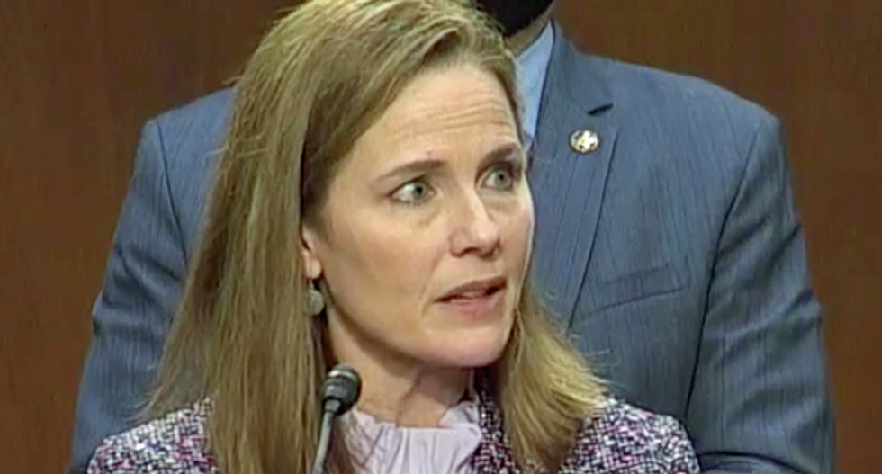 WATCH: Kamala Harris corners Amy Coney Barrett on climate change in epic congressional grilling