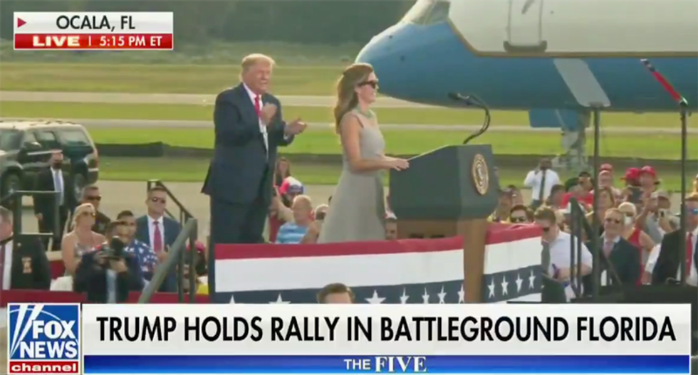 WATCH: Hope Hicks takes the stage at Trump rally — after he reportedly infected her with ’rona