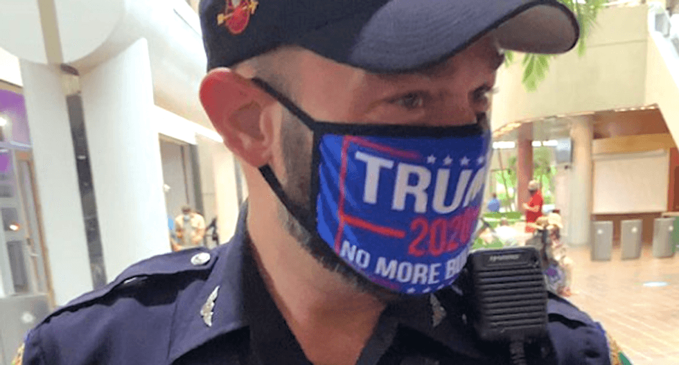 Miami cop busted wearing a Trump mask inside polling station he was tasked with patrolling