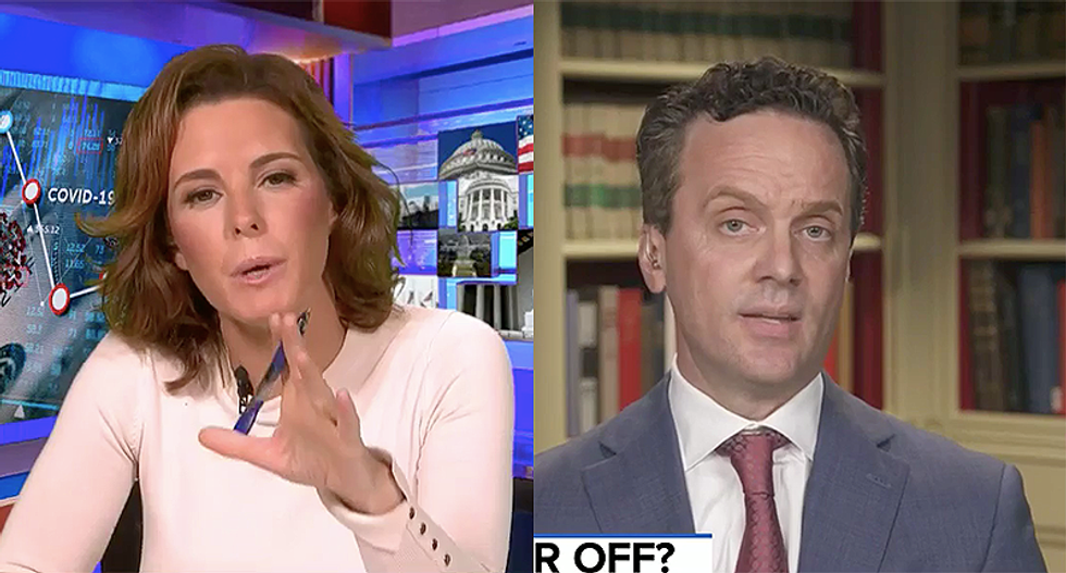 WATCH: MSNBC's Ruhle smacks down Trump advisor for claiming the stock market and the economy ‘are the same’