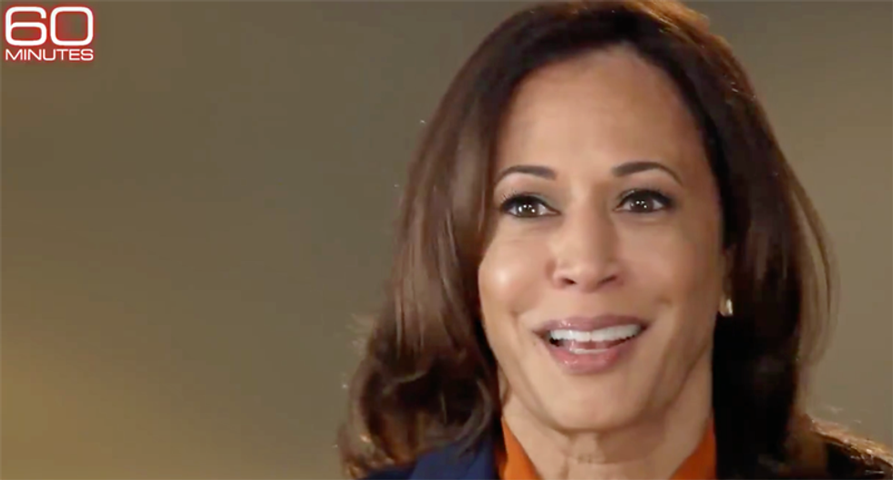 Watch Kamala Harris laugh out loud when 60 Minutes asks her if Trump is racist