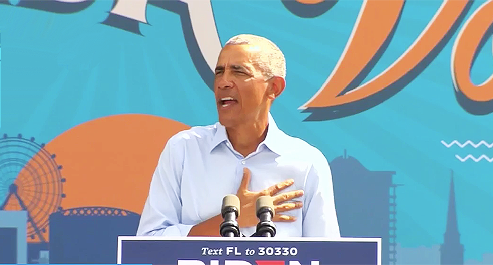 Obama burns Trump for still obsessing over his inauguration crowd size as COVID spirals out of control