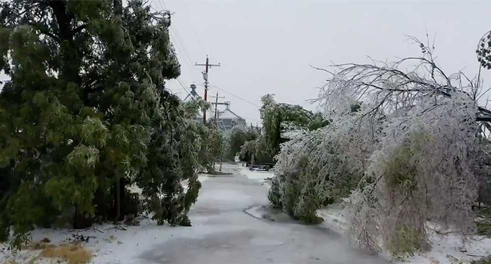 Shocking photos and videos detail horrific scene after two-day ice storm in Oklahoma, Kansas and Texas