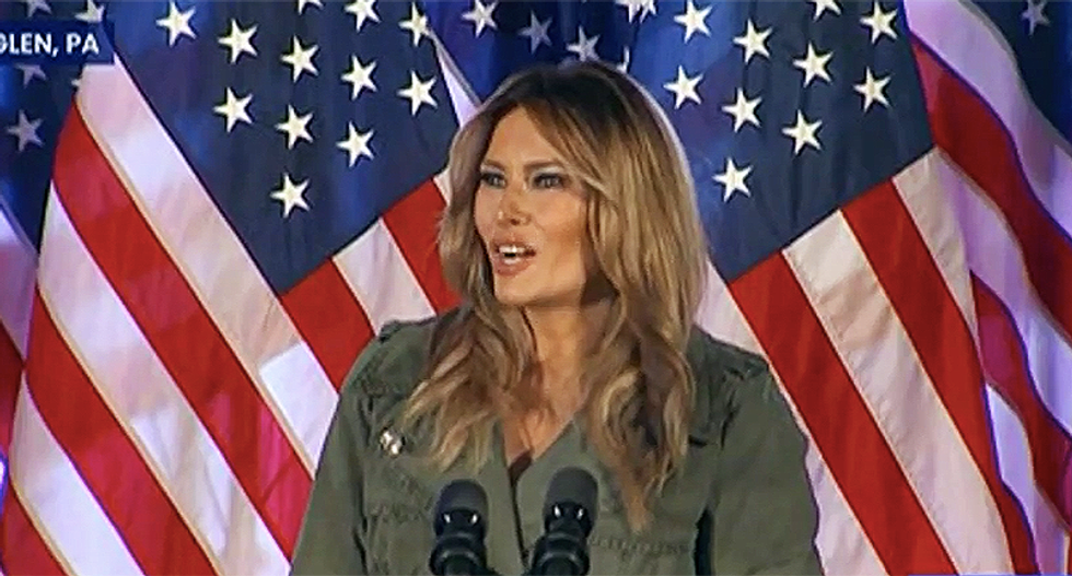 Melania teams up with Log Cabin Republicans to spread huge whopper that Donald Trump is pro-LGBTQ