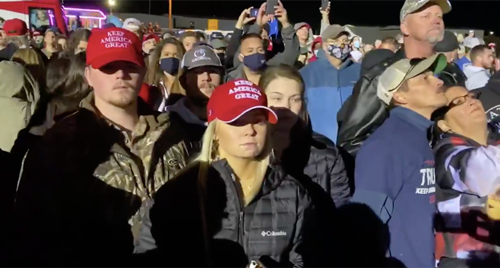 CNN forced to walk through Trump 'rally roulette' crowd where supporters fake-coughed on them