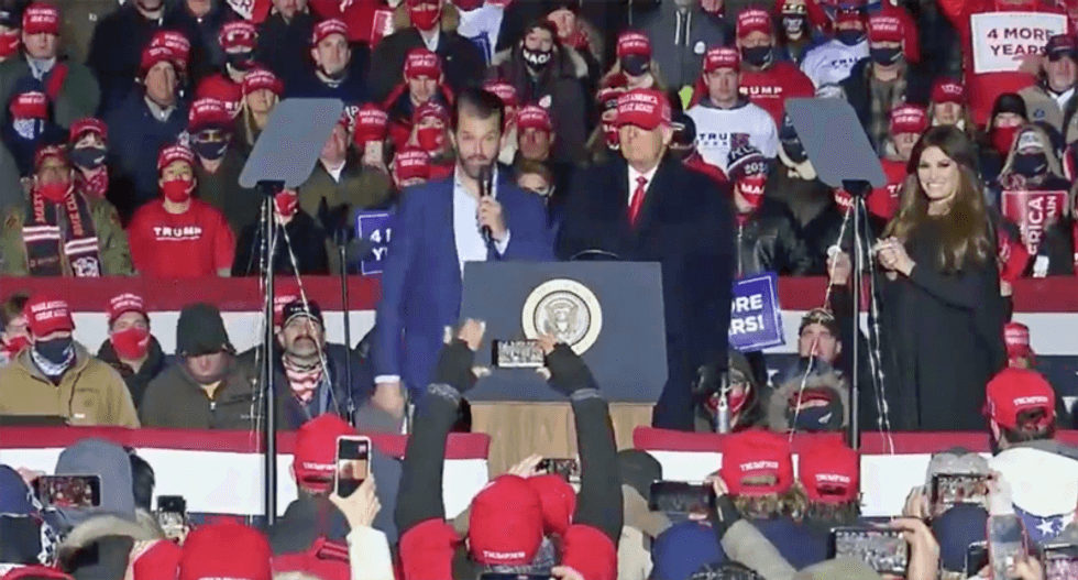 Trump, Jr. makes his final case for his dad: ‘Make liberals cry again’