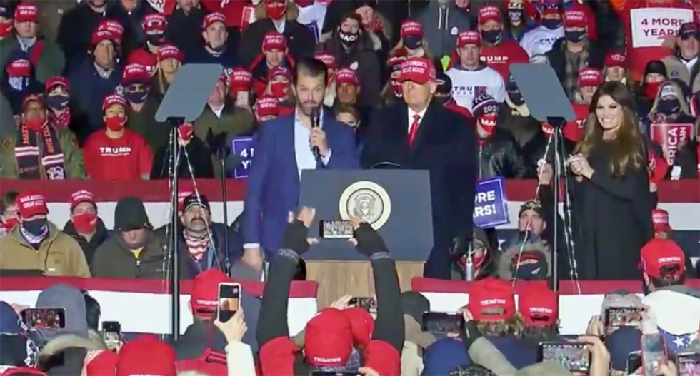 Trump, Jr. makes his final case for his dad: ‘Make liberals cry again’
