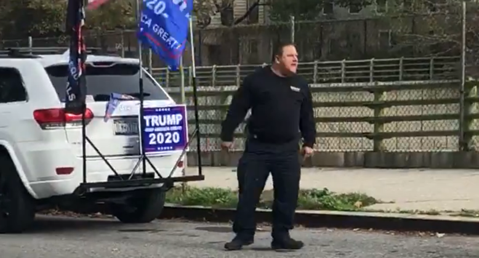 ‘This is unreal’: Raging Trump supporter accuses random people of being ‘antifa’ near Brooklyn polling place