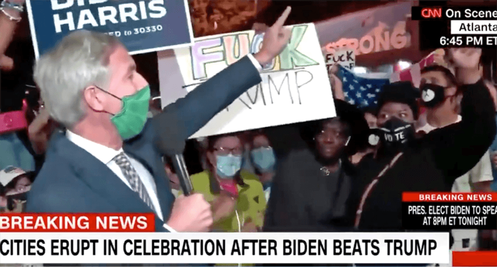 CNN reporter yells at crowd for shouting profane Trump chant during live broadcast: ‘Quiet while I talk’