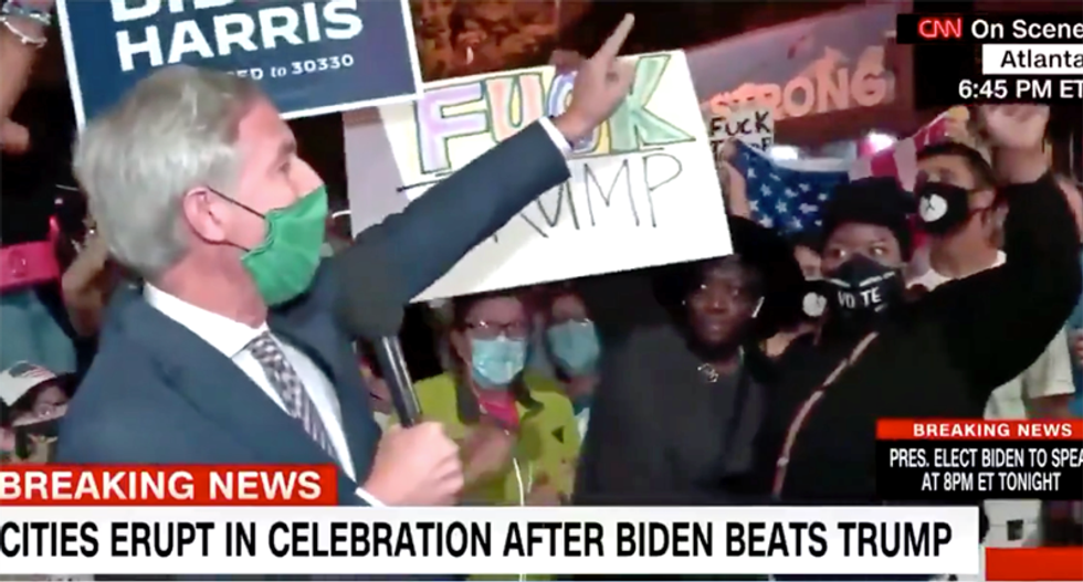 CNN reporter yells at crowd for shouting profane Trump chant during live broadcast: ‘Quiet while I talk’