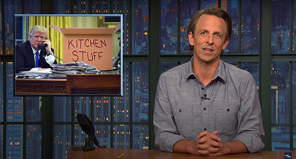 Seth Meyers says Trump is so checked out he sounds like he's already packing his stuff