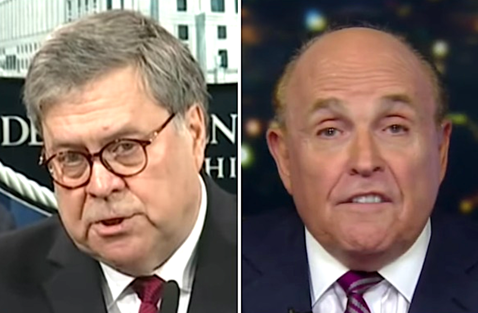 'Tense relationship' between Giuliani and Barr is making Trump's impeachment defense difficult: report