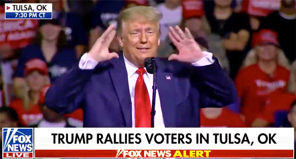 Here is the line from Trump's Tulsa rally that you'll likely see in 2020 campaign ads
