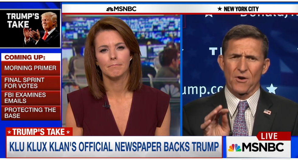 Trump backer Mike Flynn erupts on MSNBC host over Putin criticism: ‘Stop it with that kind of stuff’