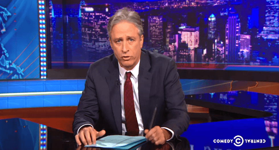 Jon Stewart blasts 'motherf*ckers' in Congress for avoiding debate on ISIS