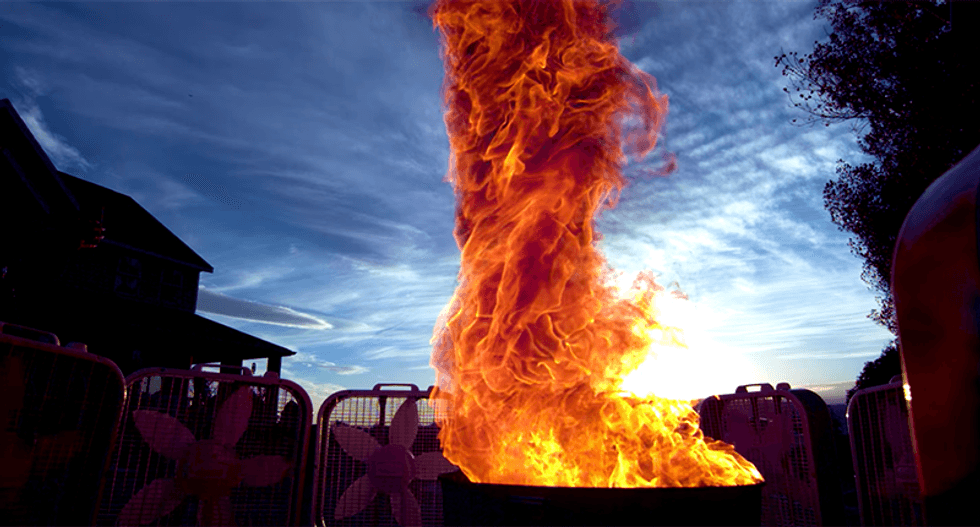 WATCH: Blazing fire tornado filmed in slow motion -- and it's fascinating