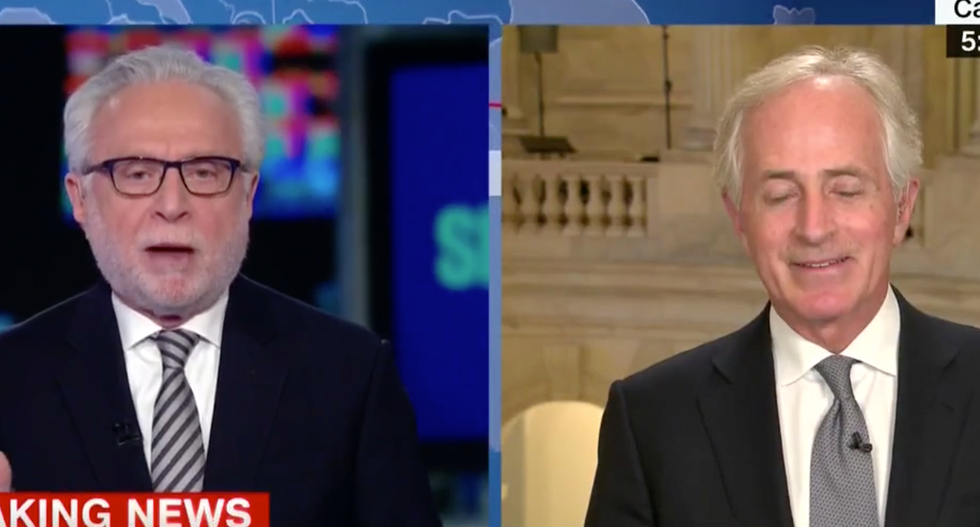 'It's your responsibility': Wolf Blitzer slams Bob Corker for complaining about his 'totally malicious' flip-flop questions