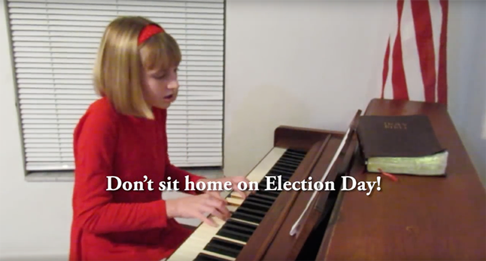 'Difference between life and death’: Homeschool girl’s musical manifesto demands Christians vote Trump