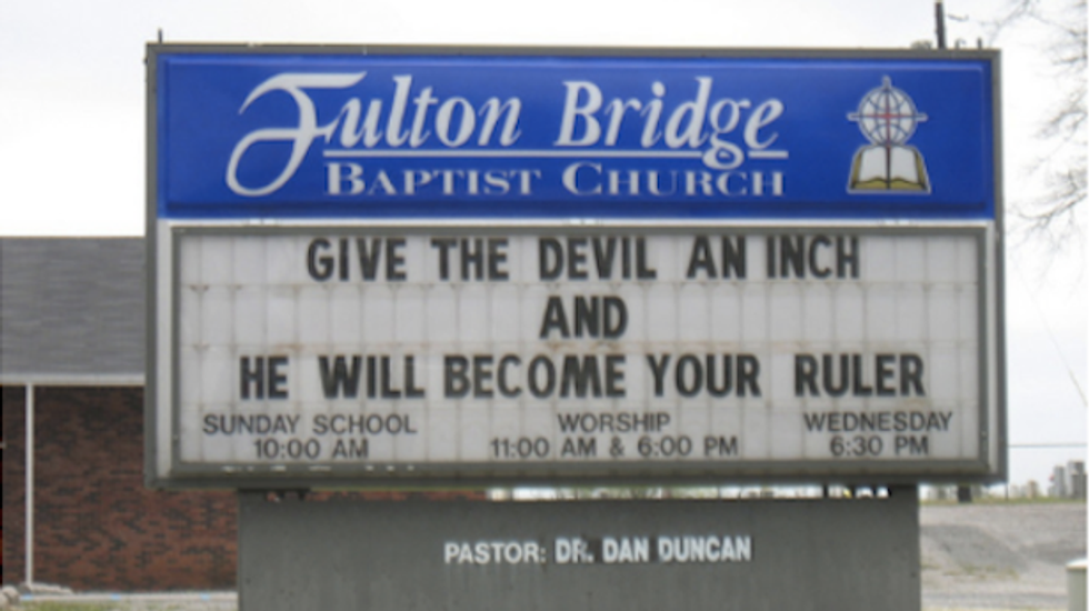 7  Church signs with painfully unfunny puns