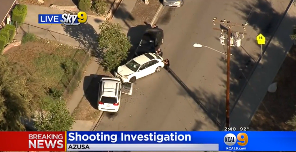 Gunman kills one and wounds three others outside a California polling station