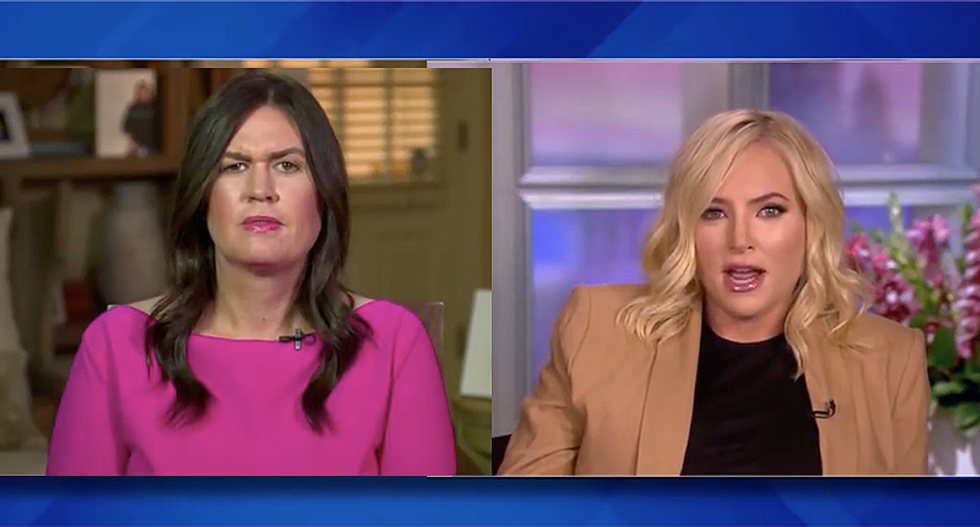 The View's Meghan McCain shames Sarah Huckabee Sanders to her face for Trump’s attacks on her family
